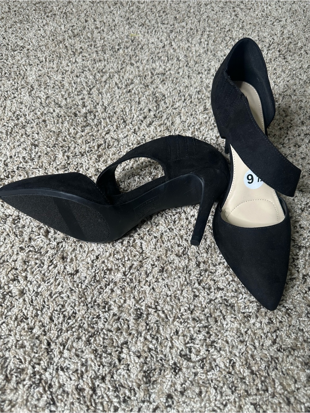 Jones New York Black Pointed D'Orsay Flats - Picture 2 of 4